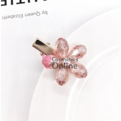 Clema pentru par metalica AGF046BB - Auriu cu pietricele din sticla